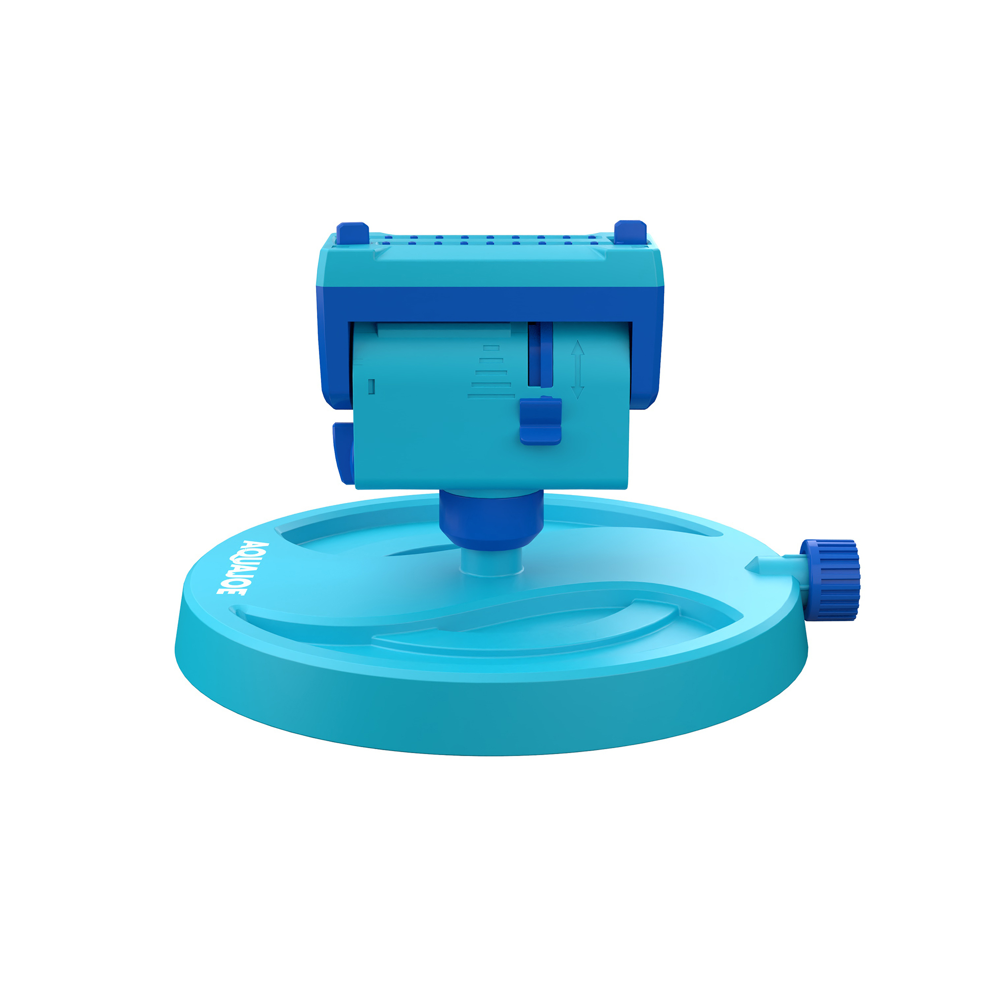 Aqua Joe Mini Gear-Driven Oscillating Sprinkler — 4,250 Sq. Ft. Max Coverage, 20 Rubber Nozzles, Adjustable Water Flow, Model# AJ-OSPR20